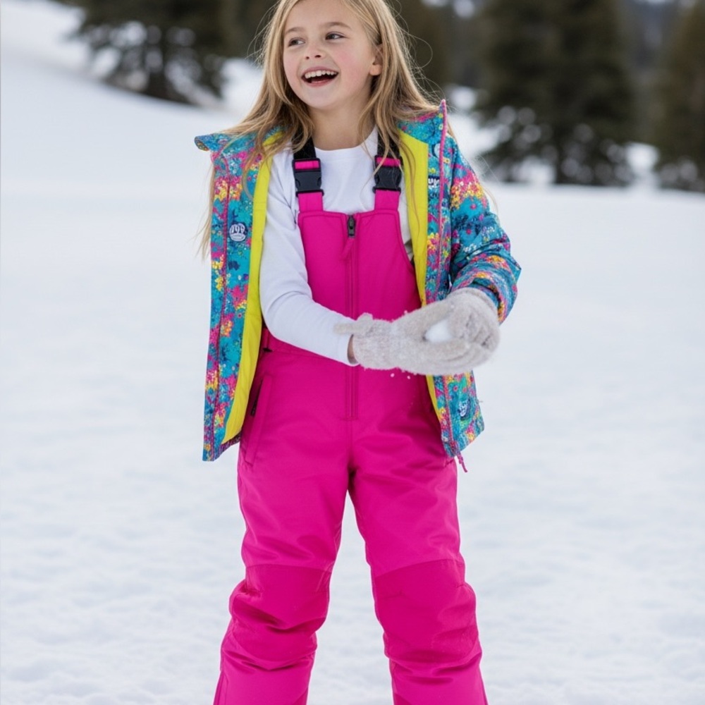 The Xtreme Outfitters Unisex Toddler's Bib Snow Pants in Pink Size 3T